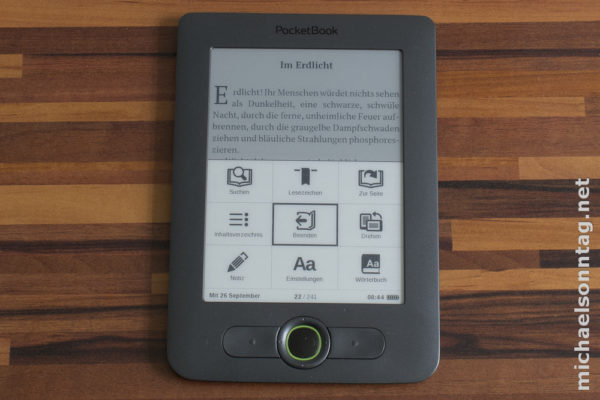 PocketBook 613 - Buchmenü