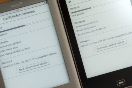 Neue Firmwareupdates für Tolino Shine und Vision