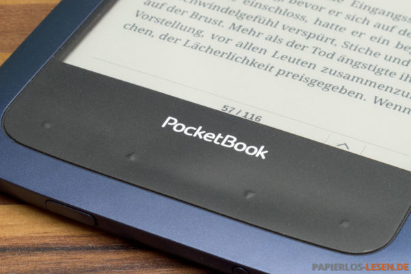 PocketBook Aqua: Tasten unterhalb des Bildschirm
