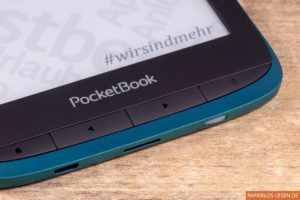 PocketBook Touch Lux 4 (emerald): Tastenblock und Anschlüsse