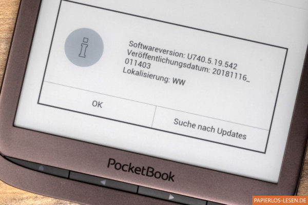 PocketBook Inkpad 3 mit Firmware 5.19.542