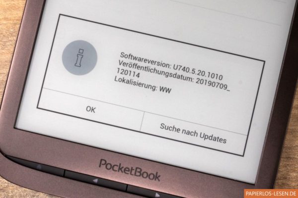 PocketBook Inkpad 3 mit Firmware 5.20