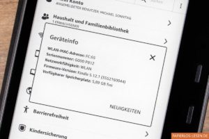 Kindle Oasis (2017) mit Firmware 5.12.1
