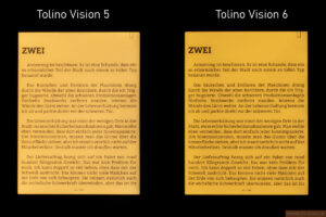Maximale Beleuchtung und Farbtemperatur: Vision 5 (links); Vision 6 (rechts)