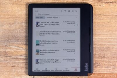 Die Artikelliste von Instapaper als Liste
